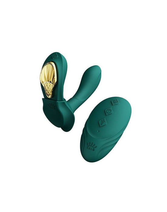 ZALO Tragbarer Panty-Vibrator (für Unterhosen) mit Fernbedienung - grün