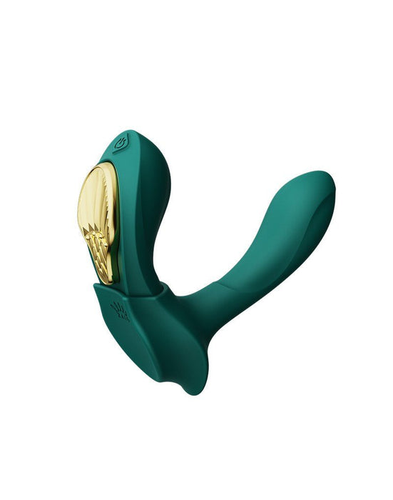 ZALO Wearable Panty Vibrator (for in briefs) with remote control - green