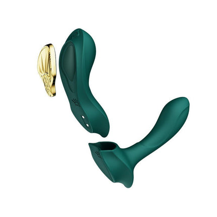 ZALO Wearable Panty Vibrator (pour les caleçons) avec télécommande - vert