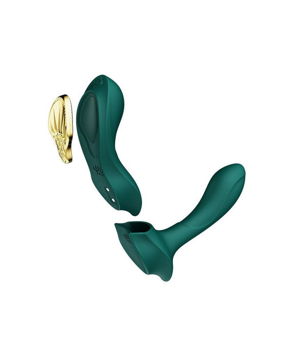 ZALO Wearable Panty Vibrator (pour les caleçons) avec télécommande - vert