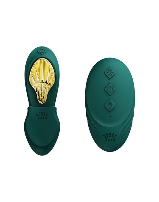 ZALO Tragbarer Panty-Vibrator (für Unterhosen) mit Fernbedienung - grün