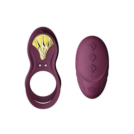 ZALO Vibrierende Cockring & Partnervibrator Vibrator BAYEK mit Fernbedienung - amethyst lila