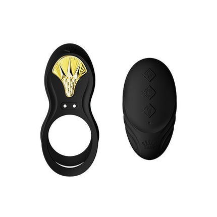 ZALO Vibrerende Cockring & koppelvibrator BAYEK met afstandsbediening - obsidian zwart