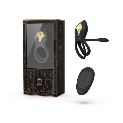ZALO Vibrerende Cockring & koppelvibrator BAYEK met afstandsbediening - obsidian zwart