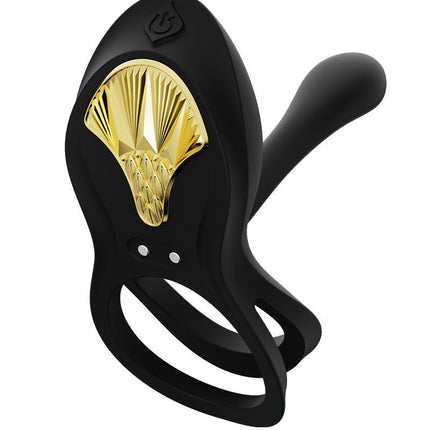 ZALO Vibrerende Cockring & koppelvibrator BAYEK met afstandsbediening - obsidian zwart