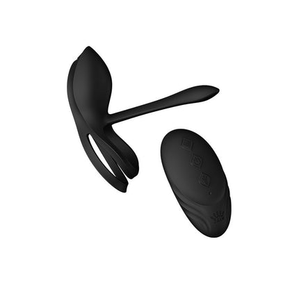 ZALO Vibrerende Cockring & koppelvibrator BAYEK met afstandsbediening - obsidian zwart