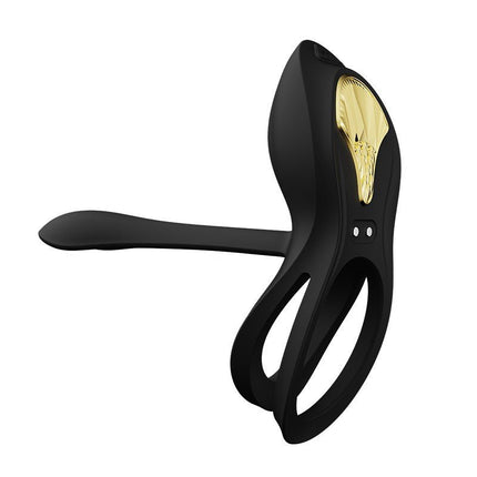 ZALO Vibrerende Cockring & koppelvibrator BAYEK met afstandsbediening - obsidian zwart