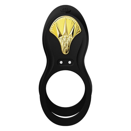 ZALO Vibrerende Cockring & koppelvibrator BAYEK met afstandsbediening - obsidian zwart