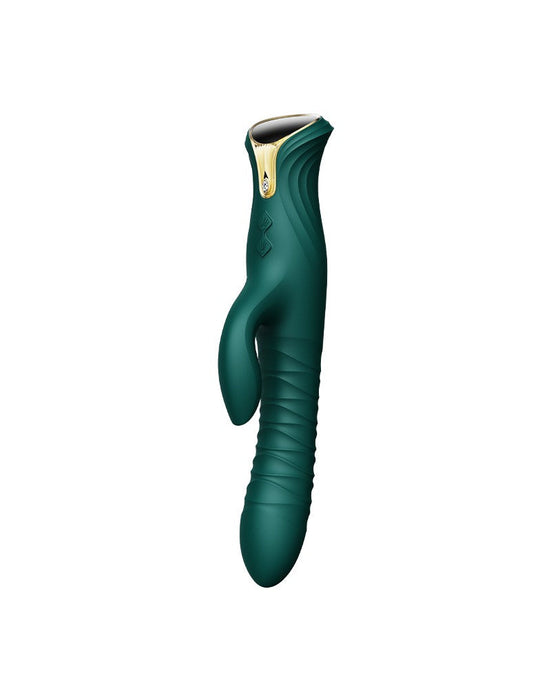 Zalo - Mose - Stoßender Tarzan-Vibrator - Thrusting Rabbit Vibrator - Smaragdgrün