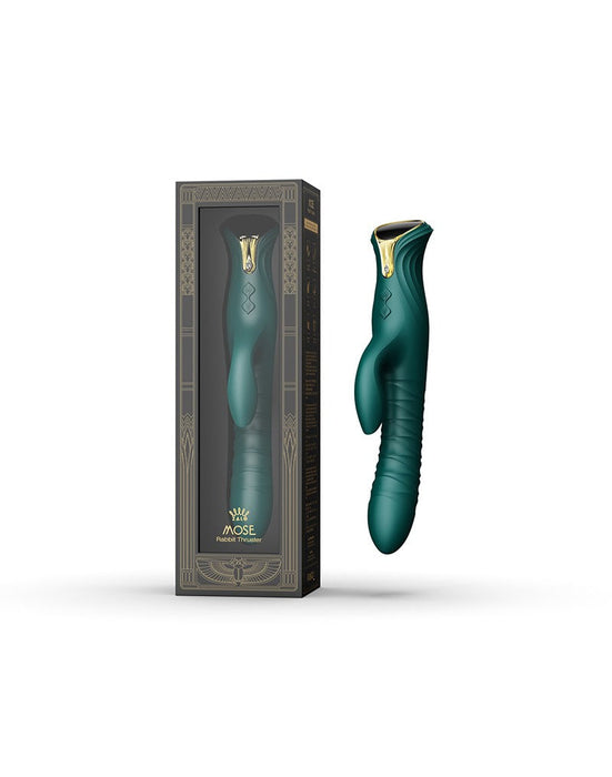 Zalo - Mose - Stoßender Tarzan-Vibrator - Thrusting Rabbit Vibrator - Smaragdgrün