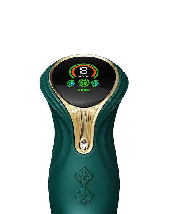 Zalo - Mose - Thrusting Tarzan Vibrator - Thrusting Rabbit Vibrator - Emerald Green