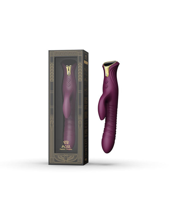 Zalo - Mose - Thrusting Tarzan Vibrator - Thrusting Rabbit Vibrator - Amethyst Purple