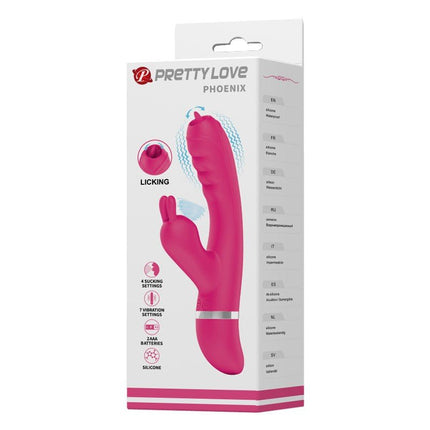 Pretty Love Vibrador Tarzán con estimulación por aire a presión PHOENIX - rosa