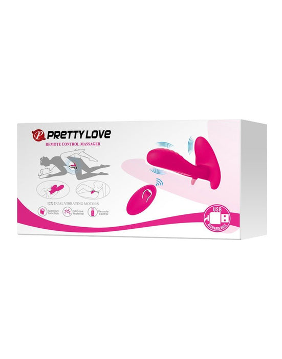 Pretty Love Vibrador de dedos / Vibrador de bragas / Vibrador de pareja 3 en 1 - rosa