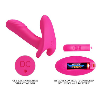 Pretty Love Finger-Vibrator / Panty-Vibrator / Partner-Vibrator 3-in-1 - rosa