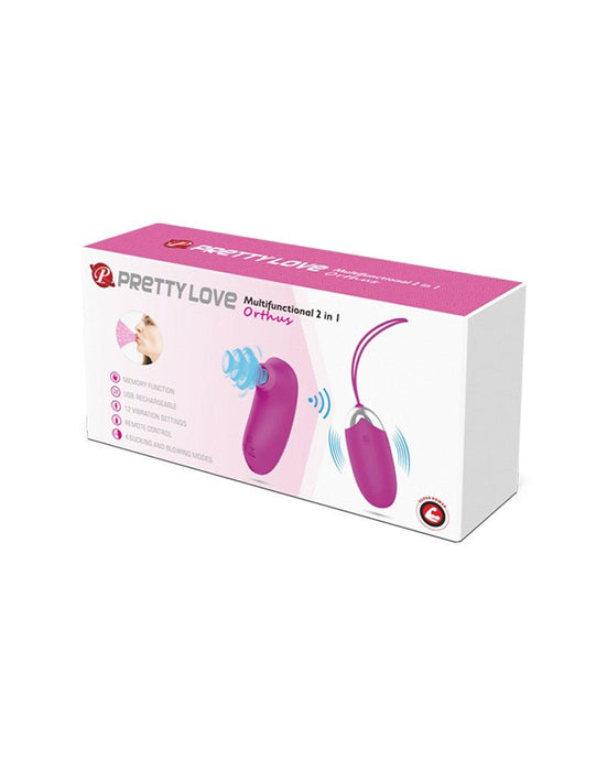 Pretty Love Oeuf vibrant Plus Vibrateur à pression d'air ORTHUS - rose