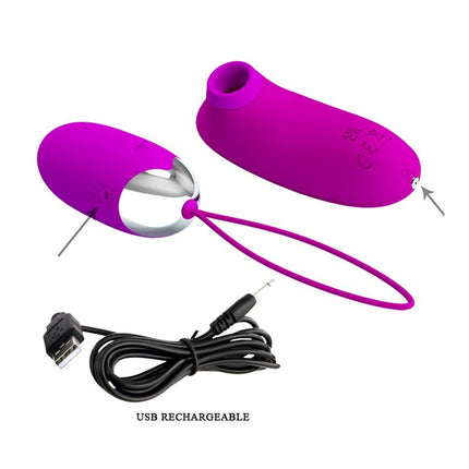 Pretty Love Oeuf vibrant Plus Vibrateur à pression d'air ORTHUS - rose