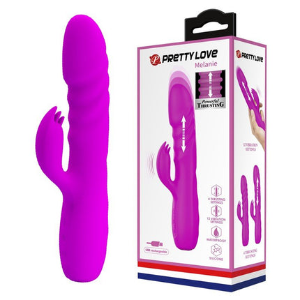 Pretty Love Bouncing Rabbit Vibrator MELANIE - rosa