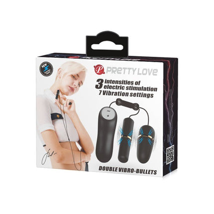 Pretty Love Electrosex Bullet Vibrator Set - zwart