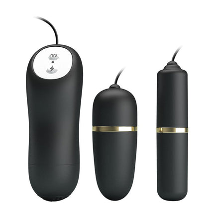 Pretty Love Electrosex Bullet Vibrator Set - zwart