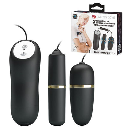 Pretty Love Electrosex Bullet Vibrator Set - zwart