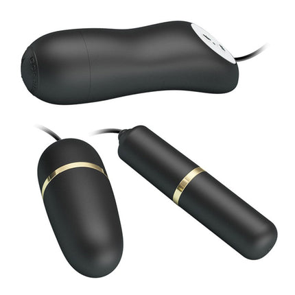 Pretty Love Electrosex Bullet Vibrator Set - zwart