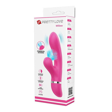 Pretty Love Tarzan Vibrator mit Saugfunktion WILLOW - rosa