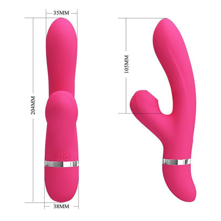 Pretty Love Tarzan Vibrator mit Saugfunktion WILLOW - rosa