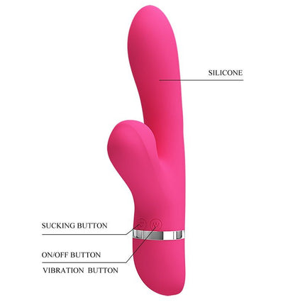 Pretty Love Tarzan Vibrator mit Saugfunktion WILLOW - rosa