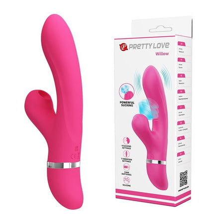 Pretty Love Tarzan Vibrator mit Saugfunktion WILLOW - rosa