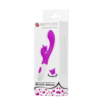 Pretty Love Rabbit Vibrator/Tarzan Vibrator BUTTERFLY KISS - rosa