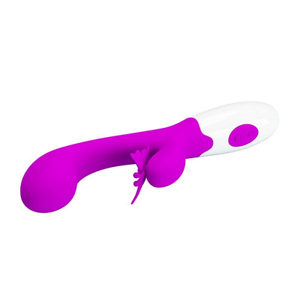 Pretty Love Rabbit Vibrator/Tarzan Vibrator BUTTERFLY KISS - rosa