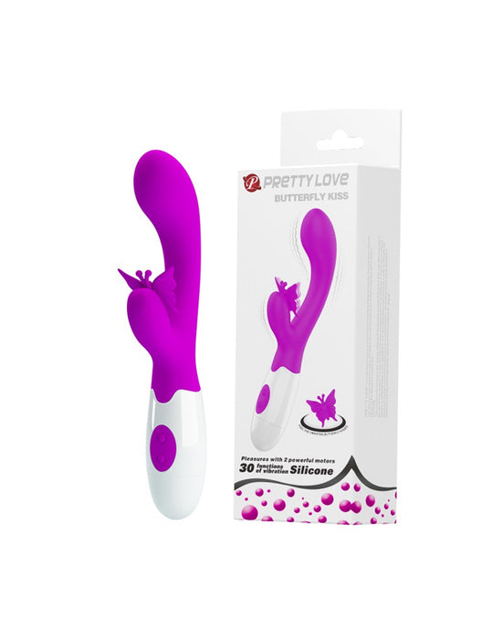 Pretty Love Rabbit Vibrator/Tarzan Vibrator BUTTERFLY KISS - pink