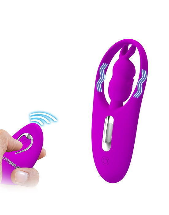 Pretty Love Clitoris Stimulator/Panty Vibrator with Remote Control WILD RABBIT - pink