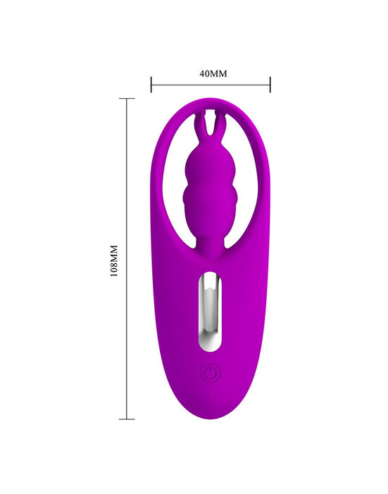 Stimulateur de clitoris/vibromasseur culotte avec télécommande WILD RABBIT de Pretty Love - rose
