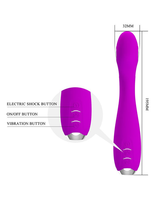 Pretty Love Electro Shock E-stim Vibrator HOMUNCULUS - pink
