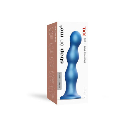 Strap-On-Me Dildo Plug Balls - metallic blauw