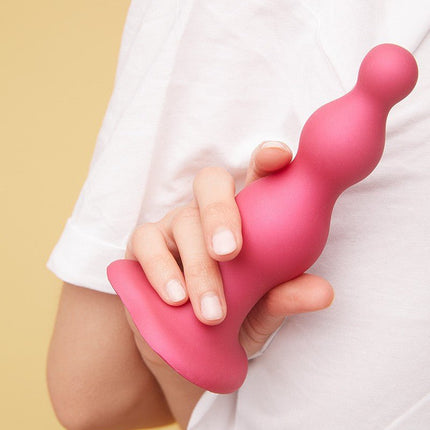 Strap-On-Me Dildo Plug Beads - metallic roze