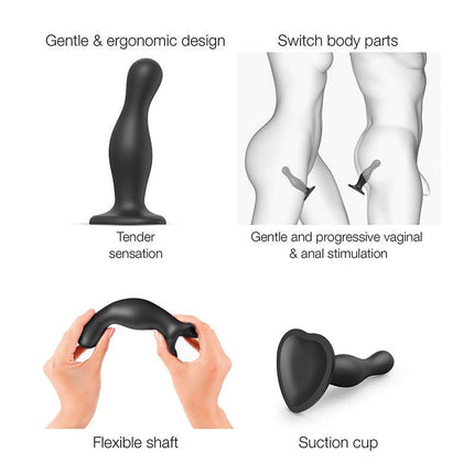 Strap-On-Me Dildo Plug Curvy - zwart
