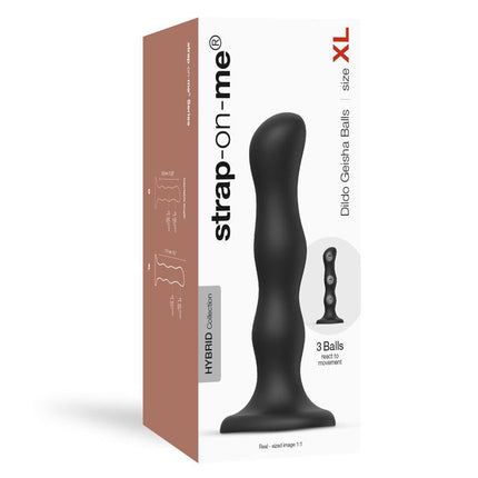 Strap-On-Me Anal Dildo /Buttplug Geisha Balls avec boules rotatives - noir