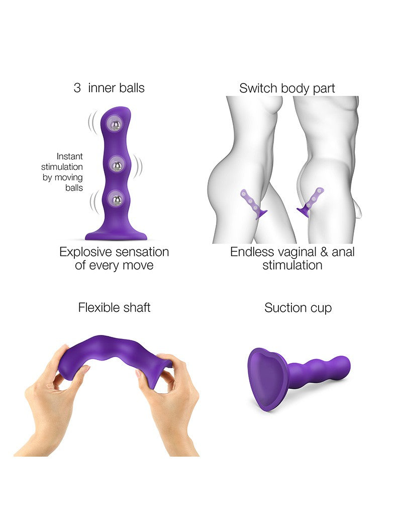Strap-On-Me Anal Dildo /Buttplug Geisha Balls mit lose rotierenden Kug Rimba Winkel Strap-On-Me Anal Dildo /Buttplug Geisha Balls mit lose rotierenden Kug Rimba Winkel