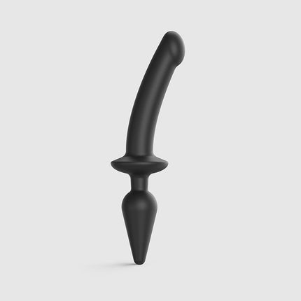 Strap-On-Me Semirrealista Switch Plug-In Consolador y plug anal 2 en 1 - negro