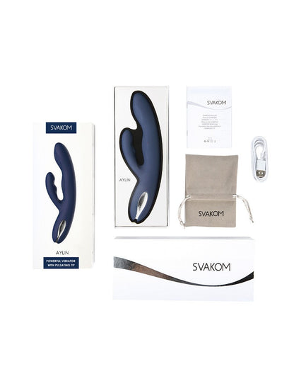 SVAKOM Rabbit-Vibrator mit vibrierender Spitze AYLIN - blau