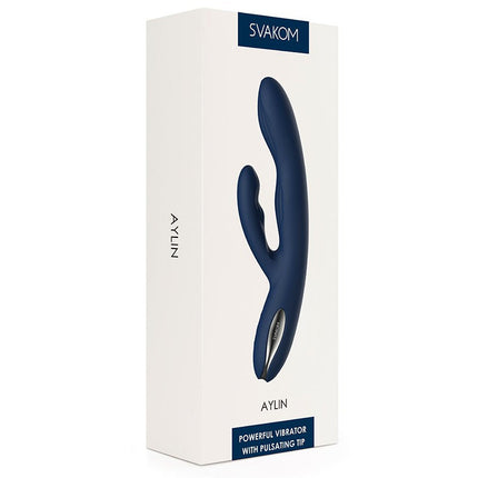SVAKOM Rabbit-Vibrator mit vibrierender Spitze AYLIN - blau