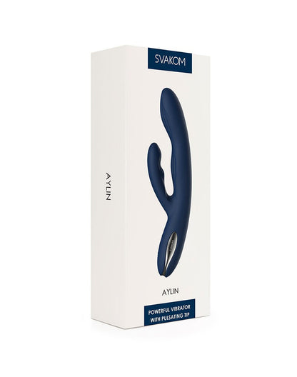 SVAKOM Rabbit-Vibrator mit vibrierender Spitze AYLIN - blau
