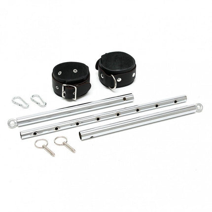 BDSM Spreader bar / spreidstang met boeien - verstelbaar 55-85 cm