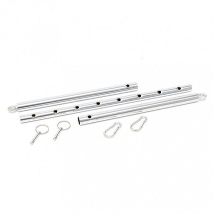 BDSM spreader bar / spreidstang verstelbaar met 2 ringen en karabijnhaken - Erotiekvoordeel.nl