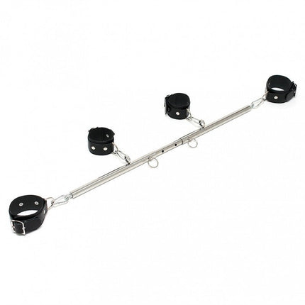 BDSM spreader bar / spreidstang verstelbaar met 4 boeien - Erotiekvoordeel.nl