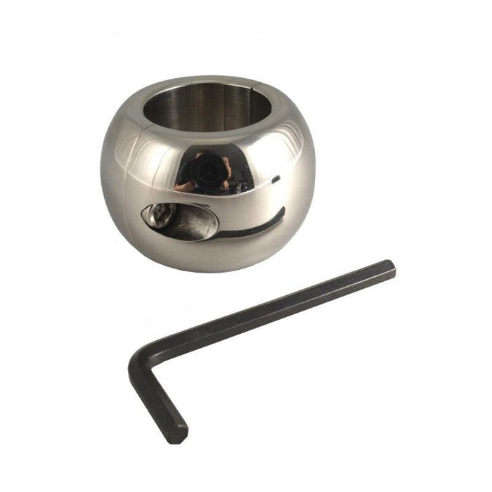 Ball stretcher RVS in donut vorm deelbaar 4 cm hoog - 450 gram - Erotiekvoordeel.nl