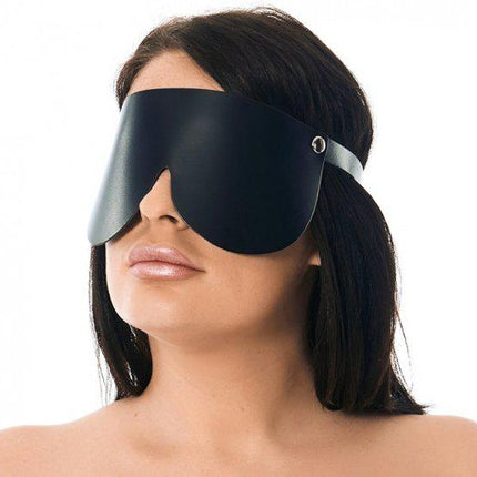 Blinddoek leer zwart groot - Erotiekvoordeel.nl